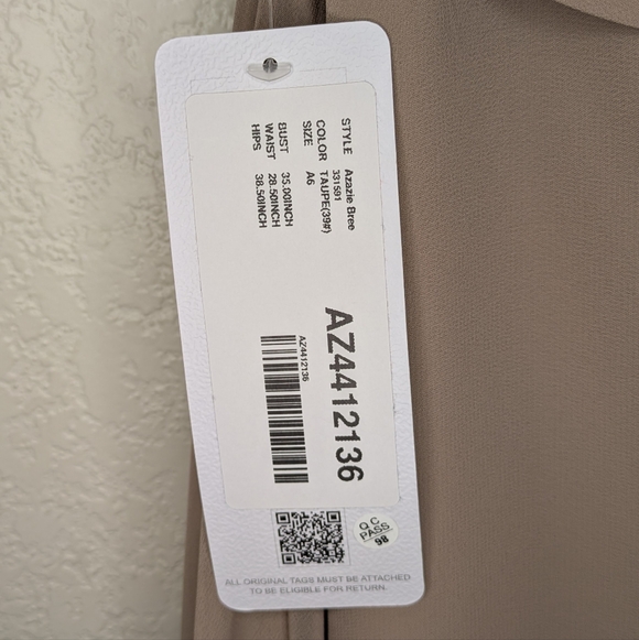 Azazie Bree Bridesmaid Dress In Taupe - Picture 9 of 15